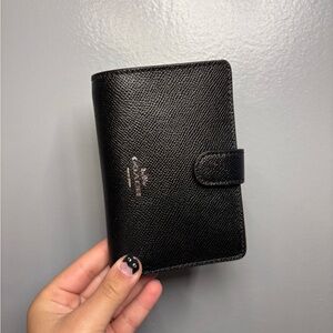Coach Black Textured Leather Wallet